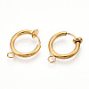 PVD Vacuum Plating 316 Surgical Stainless Steel Clip-on Hoop Earrings STAS-S101-13mm-01G-2