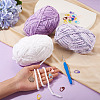 3 Rolls Polyester Chenille Wool Yarn OCOR-MB0001-06A-7