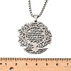 304 Stainless Steel Hollow Tree of Life Pendant Box Chain Necklaces NJEW-M086-04P-3