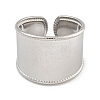 304 Stainless Steel Open Cuff Ring for Women RJEW-U014-16P-2