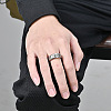 Viking Word Pattern 304 Stainless Steel Finger Rings for Men FS-WG08DAB-08-3
