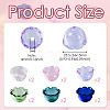 12Pcs 6 Colors Transparent Glass Bead Cap GLAA-TA0002-06-3