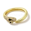Rack Plating Brass Micro Pave Cubic Zirconia Cuff Rings RJEW-H228-08G-2