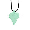 Leaf Food Grade Eco-Friendly Silicone Pendants PW-WG8283D-02-1