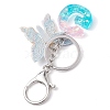 Butterfly Shape Resin & Acrylic Keychain KEYC-JKC01067-06-4