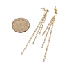 Brass Tassel Chain Drop Earrings for Women EJEW-JE05745-3
