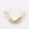 Brass Cubic Zirconia Links KK-P134-37G-2