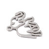 Non-Tarnish 201 Stainless Steel Pendants STAS-K003-06P-3