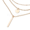 Alloy 3 Layer Necklaces for Women WG9523E-08-2