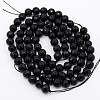 Black Stone Beads Strands X-G-I087-8mm-2