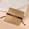 Morse Code Style Stainless Steel Braided String Bracelets for Woman Men PW-WGCCBF0-11-1