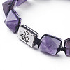 Natural Amethyst Braided Bead Bracelets BJEW-I273-J01-2