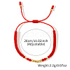 Red Acrylic Bead Woven Brass Bead Braided Bracelets YQ2804-4