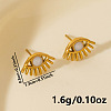 304 Stainless Steel Exaggerated Eye Stud Earrings - High-end CU5897-2-2