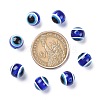 Round Evil Eye Resin Beads RESI-R159-10mm-08-3