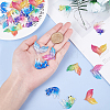 SUNNYCLUE 48Pcs 2 Style Transparent UV Printed Acrylic Pendants TACR-SC0001-08-3