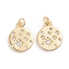 Brass Micro Pave Cubic Zirconia Pendants ZIRC-G165-07G-1