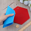 Gorgecraft 4Pcs 4 Colors Honeycomb Pattern Silicone Hot Pads AJEW-GF0008-33B-3