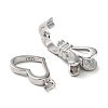 Rhodium Plated 925 Sterling Silver Fold Over Clasps STER-D005-07P-3