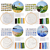 Mountain Scenery Hanging Painting Needle Felting Kit for Beginners DIY-WH0568-20-5