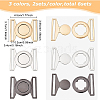 BENECREAT 6Sets 3 Colors Zinc Alloy Side Release Buckles FIND-BC0002-43-2