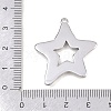 304 Stainless Steel Pendants STAS-B144-02P-3