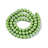 Electroplate Opaque Glass Beads Strands EGLA-Q132-6MM-01C-16-2
