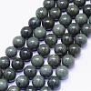 Natural Green Jade Round Bead Strands G-F425-36-1