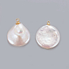 Natural Cultured Freshwater Pearl Pendants PEAR-J004-22G-3