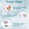 4Pcs 4 Styles Brass Box Clasps KK-HS0015-76B-4