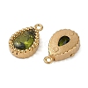 Ion Plating(IP) 304 Stainless Steel Micro Pave Cubic Zirconia Charms STAS-K256-20G-04-2