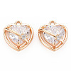 Brass Micro Pave Cubic Zirconia Charms KK-N232-303E-1