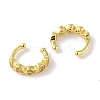 Brass Micro Pave Clear Cubic Zirconia Cuff Earrings for Women EJEW-I305-31G-2