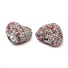 Sparkling Acrylic Heart Beads with Rhinestone Embellishment LS-OACR-NH0001-02B-02-2