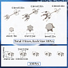 SUNNYCLUE 90Pcs 3 Size 304 Stainless Steel Post Stud Earring Settings STAS-SC0004-85-2