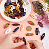 48Pcs Hollow Oval Plastic Cover Scarf Safety Pin JEWB-WH0023-58P-3