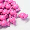 Rubberized Style Opaque Acrylic Beads MACR-S808-M-2