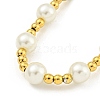 304 Stainless Steel & 201 Stainless Steel & Plastic Pearl Round Beaded Necklaces for Women NJEW-G144-02G-2