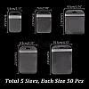  250Pcs 5 Styles Transparent Plastic Zip Lock Bags OPP-NB0001-03-2