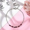 Natural Garnet Beads Link Bracelets BJEW-JB11835-01-1