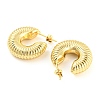 Rack Plating Brass Donut Stud Earrings EJEW-K245-34G-2