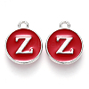 Platinum Plated Alloy Enamel Charms X-ENAM-S118-03Z-P-1