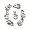 Brass Cubic Zirconia Charms ZIRC-P068-01P-2