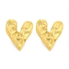 Heart Ion Plating(IP) 304 Stainless Steel Stud Earrings EJEW-H013-34G-1