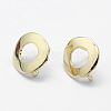 Brass Stud Earring Findings X-KK-F728-33G-1