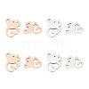 8Pcs 2 Colors 304 Stainless Steel Charms STAS-UN0028-65-1