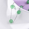 304 Stainless Steel Cat Eye Round Beads Handmade Chain Necklaces for Women NJEW-C073-01P-04-2