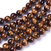 Round Tiger Eye Beads Strands X-Z0RQT012-1