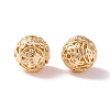 Brass Hollow Round Beads KK-P226-29CG-1