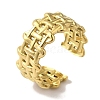 Vacuum Plating 201 Stainless Steel Net Wide Open Cuff Rings for Women RJEW-C092-20G-1